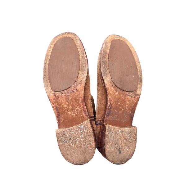 Tory Burch Alaina Ankle Boots Brown Suede Casual Fall Booties Classic Size 6 1/2 - Picture 9 of 9